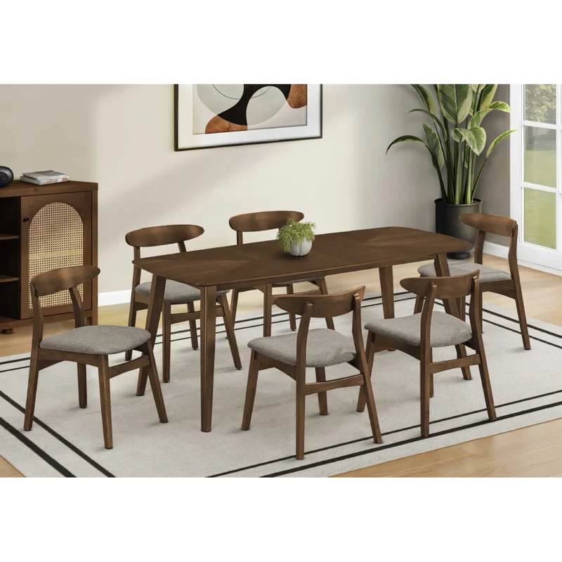 Ensemble de salle à manger avec 6 chaises d'une assise rembourrée - I 1364-1365