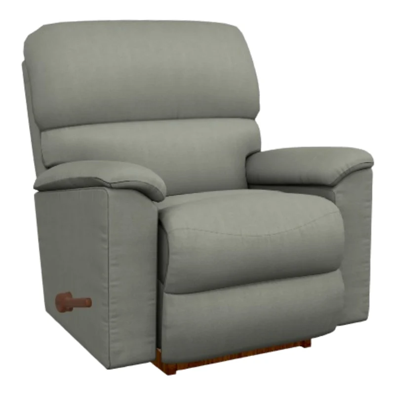 Fauteuil berçant et inclinable en tissu gris - Brooks
