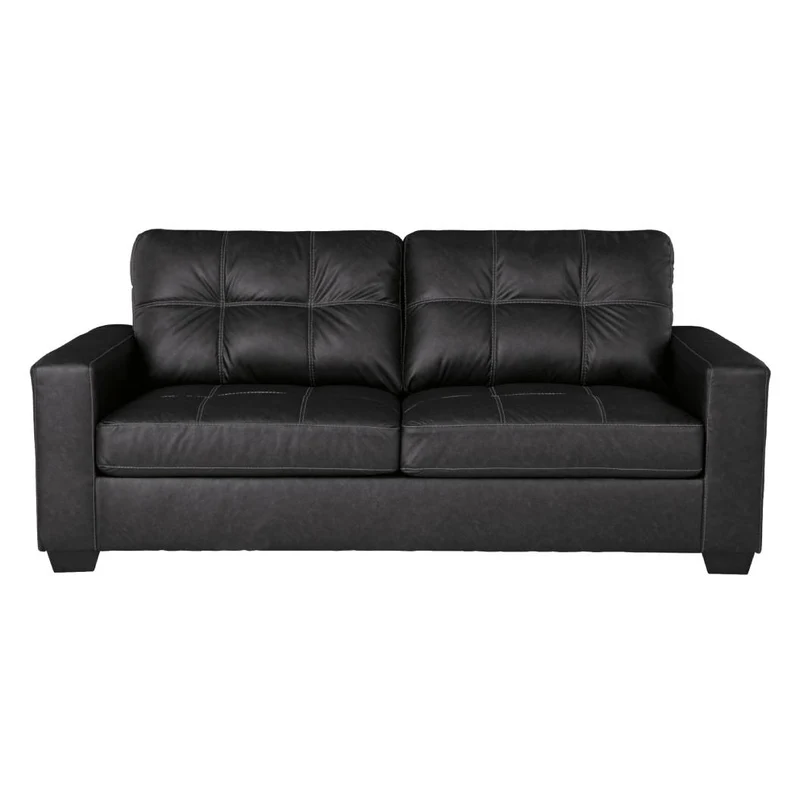 Sofa condo aspect cuir noir - Barlin Mills