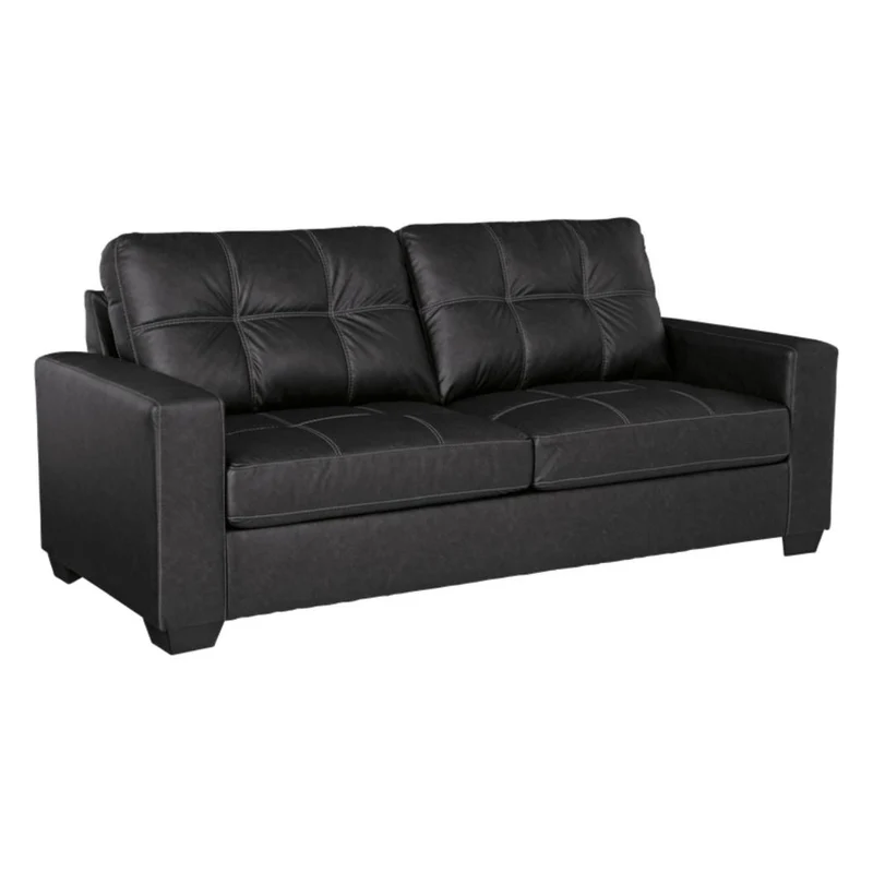 Sofa condo aspect cuir noir - Barlin Mills