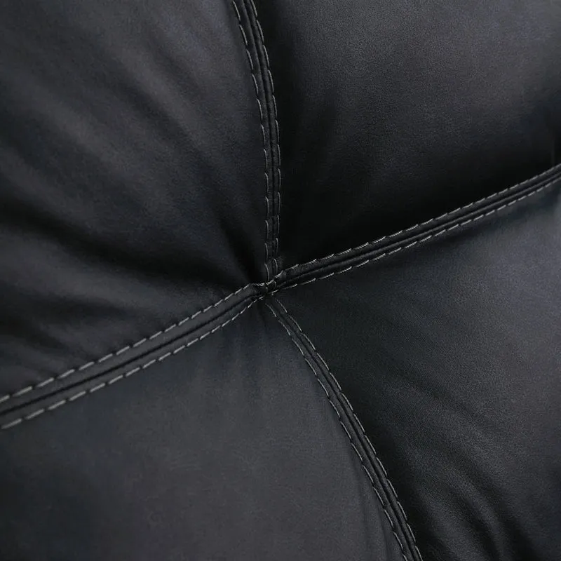Causeuse aspect cuir noir - Barlin Mills