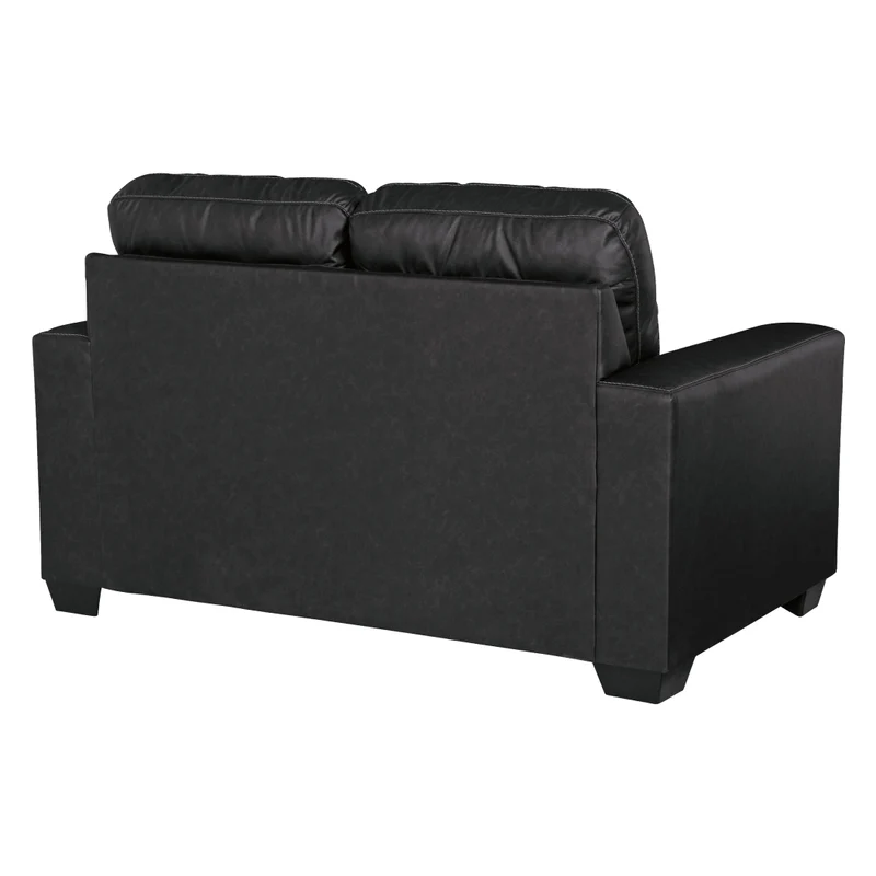 Causeuse aspect cuir noir - Barlin Mills