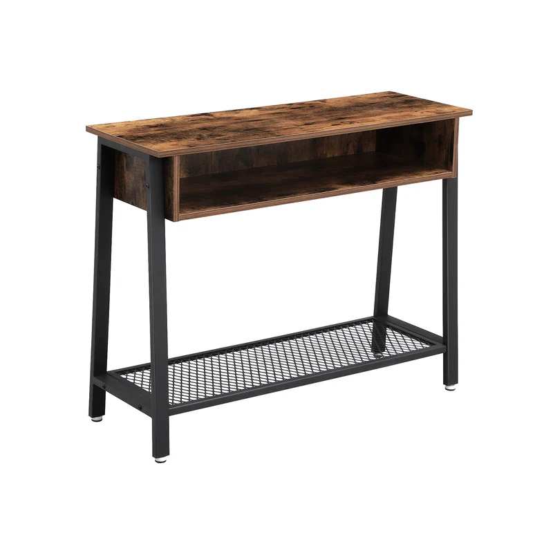 Mesa de Consola con Estante de Malla