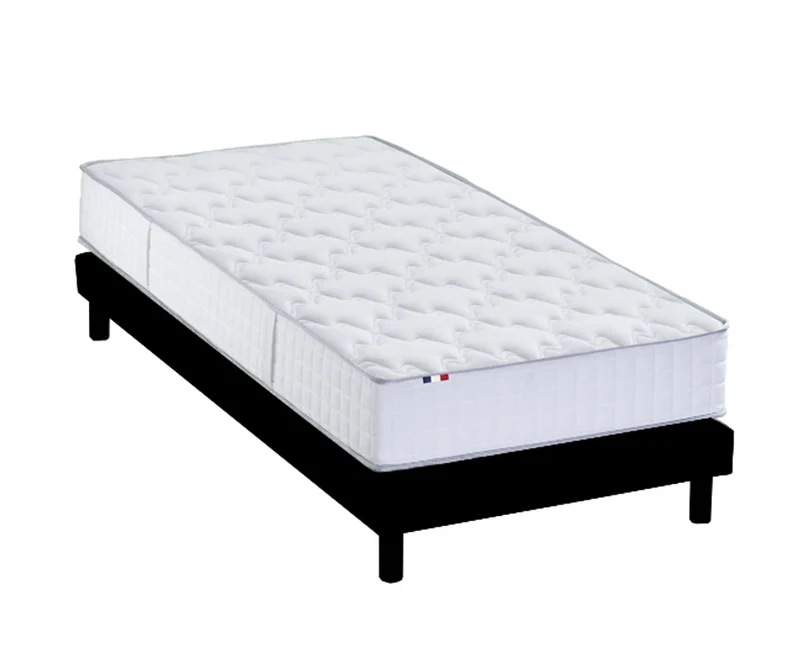 Pack matelas 24 cm sommier 90x200 cm
