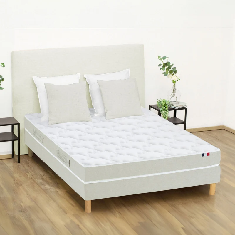 Matelas 22 cm éco-conçu en polylatex recyclé 80 kg/m³ - Fabrication Française