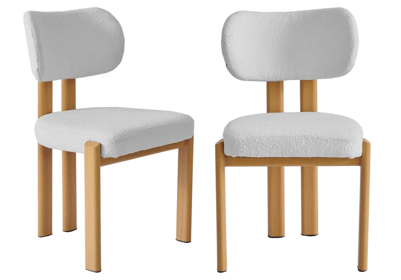Ensemble table ronde travertin et 4 chaises - Inaya