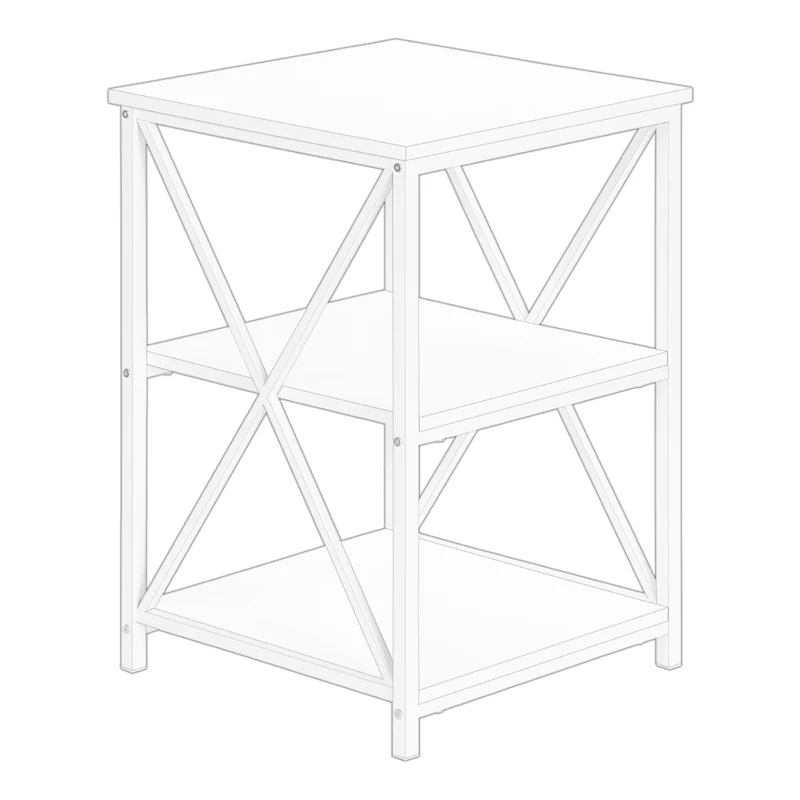 Table d'appoint en MDF/stratifié et métal - I 3596-3597-3599