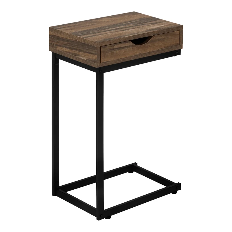 Table d'appoint en MDF/stratifié et métal avec 1 tiroir - I 3600-3601-3602