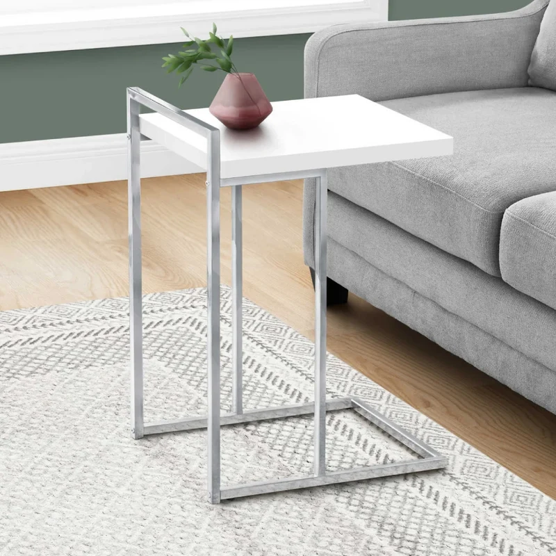Table d'appoint en MDF/stratifé et métal chromé - I 3636-3640