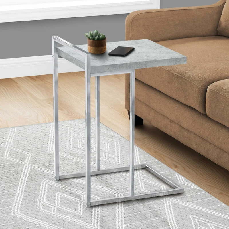 Table d'appoint en MDF/stratifé et métal chromé - I 3636-3640