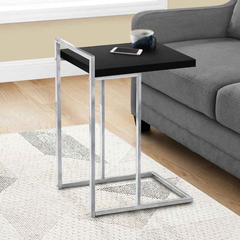 Table d'appoint en MDF/stratifé et métal chromé - I 3636-3640