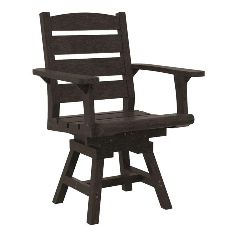 Chaise de salle à manger extérieure pivotante en plastique recyclé - Napa C322