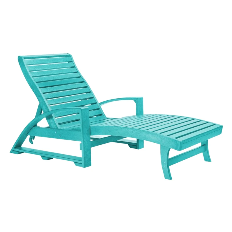 Chaise longue extérieure en plastique recyclé - St-Tropez L38
