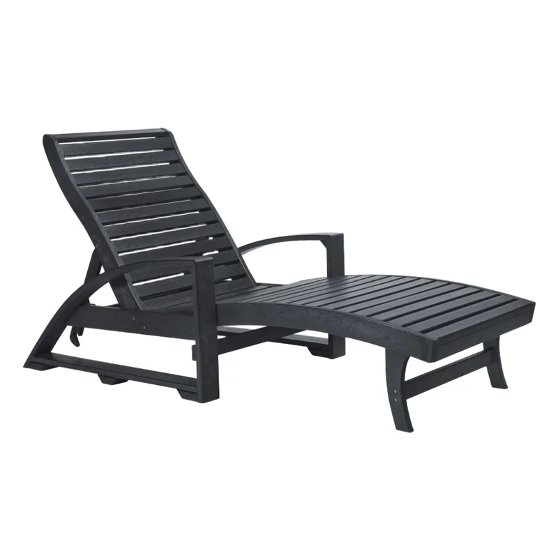 Chaise longue extérieure en plastique recyclé - St-Tropez L38