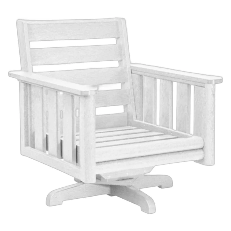 Fauteuil extérieur pivotant en plastique recyclé - Stratford DSF264