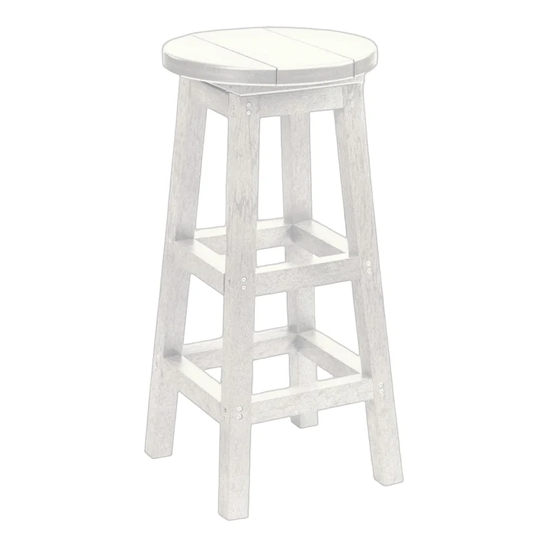 Tabouret de bar extérieur pivotant en plastique recyclé - C23