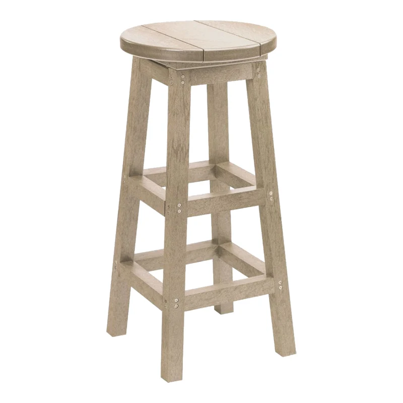 Tabouret de bar extérieur pivotant en plastique recyclé - C23