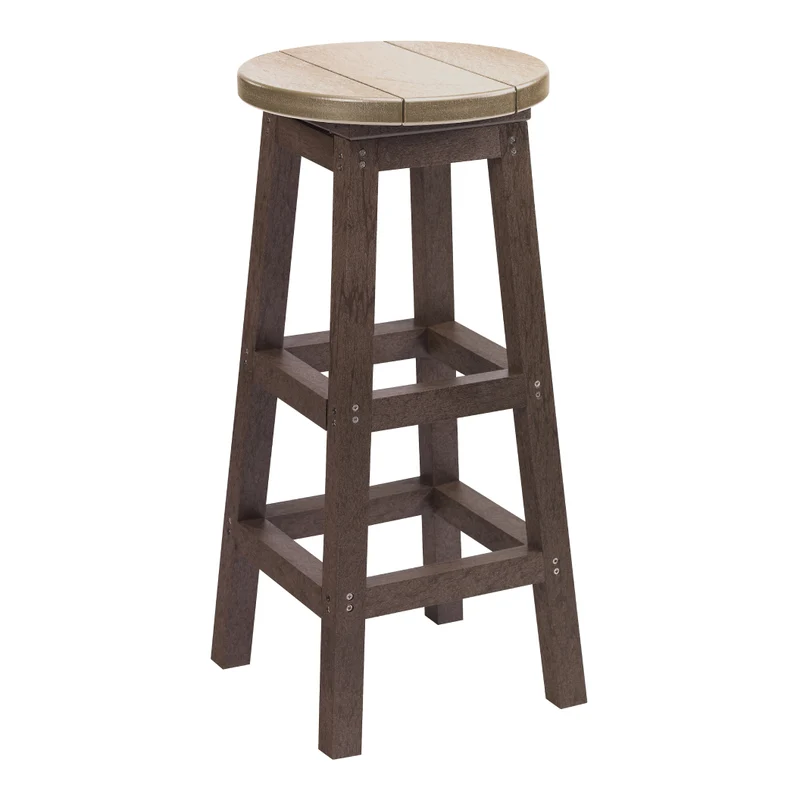 Tabouret de bar extérieur pivotant en plastique recyclé - C23