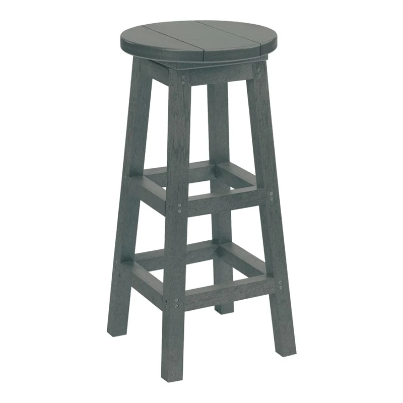 Tabouret de bar extérieur pivotant en plastique recyclé - C23