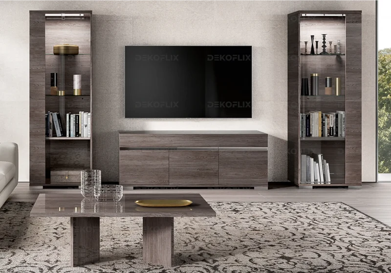Table basse rectangulaire orme design V - Viola