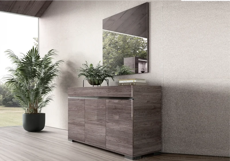 Miroir mural cadre finition orme design - Viola