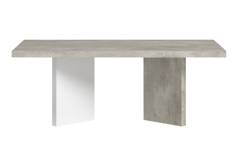 Table basse blanc laqué effet béton – Treviso