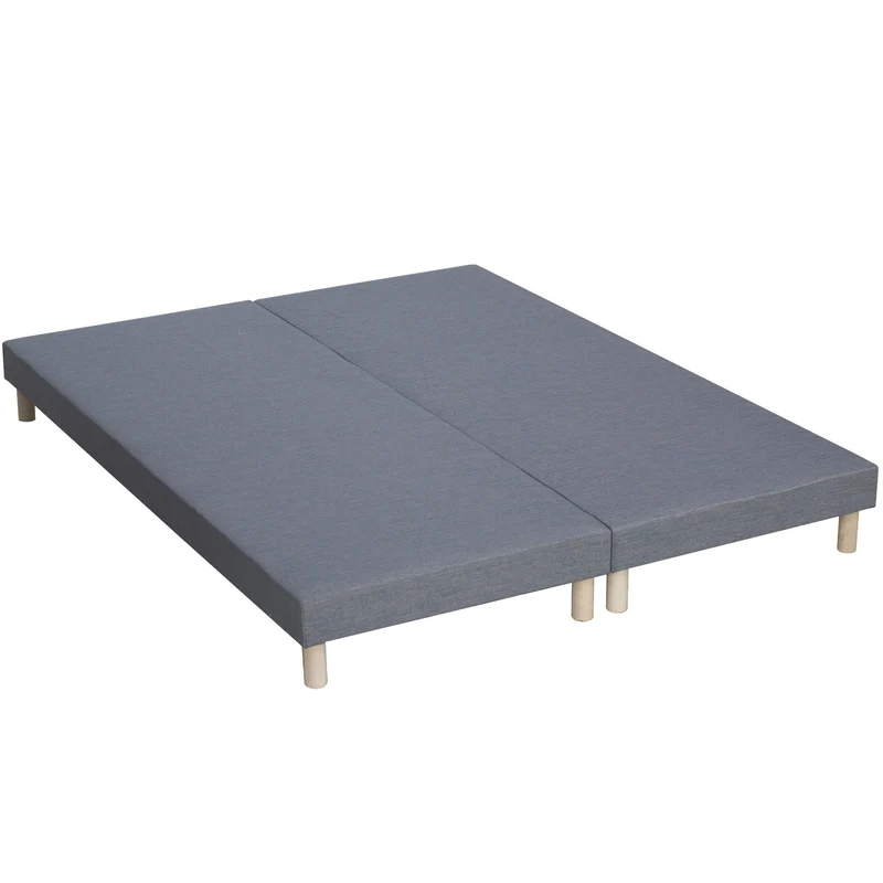 Ensemble 160X200 cm Matelas 30 cm à ressorts 7 zones + Mémoire de forme + Sommier KING STYLE Fabriqué en France