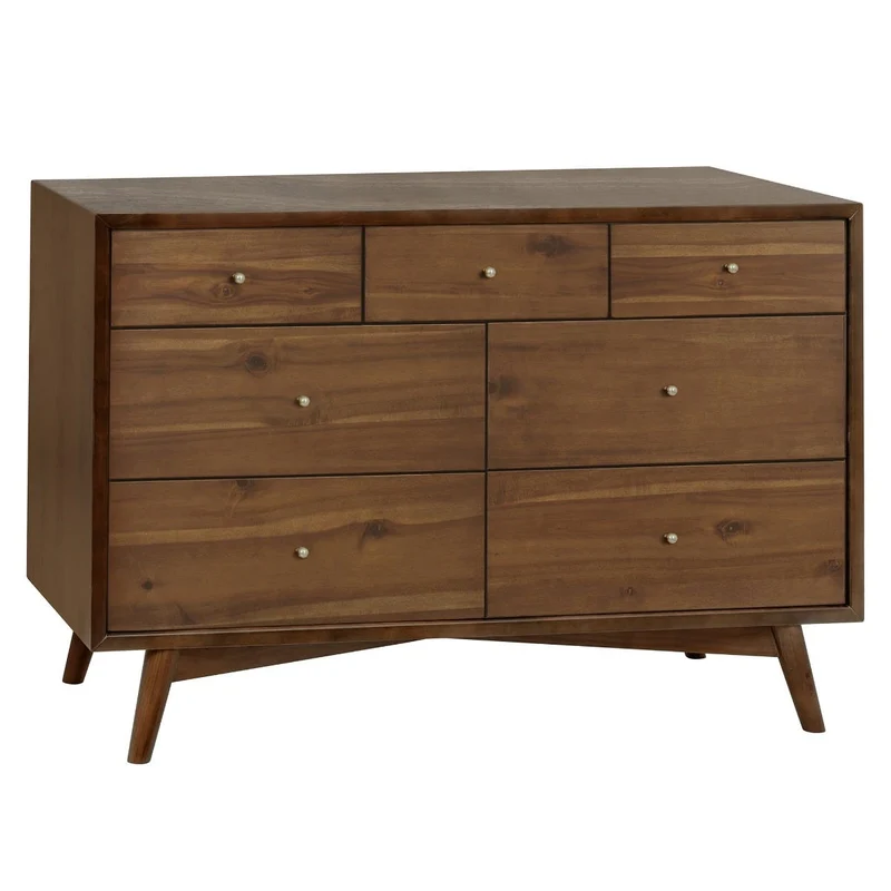 Commode 7 Tiroirs Palma - Noyer Naturel