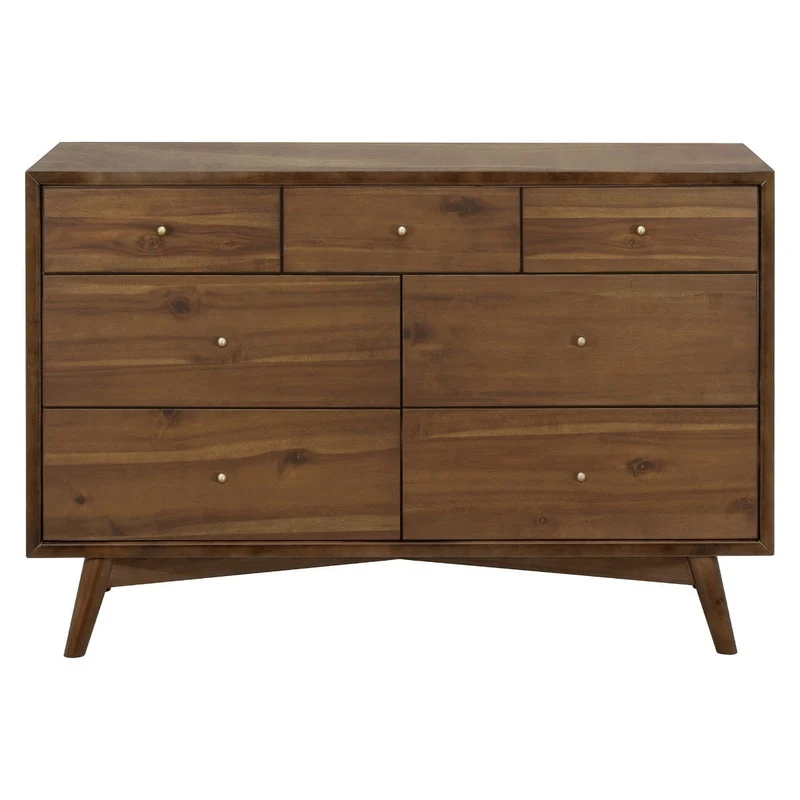 Commode 7 Tiroirs Palma - Noyer Naturel