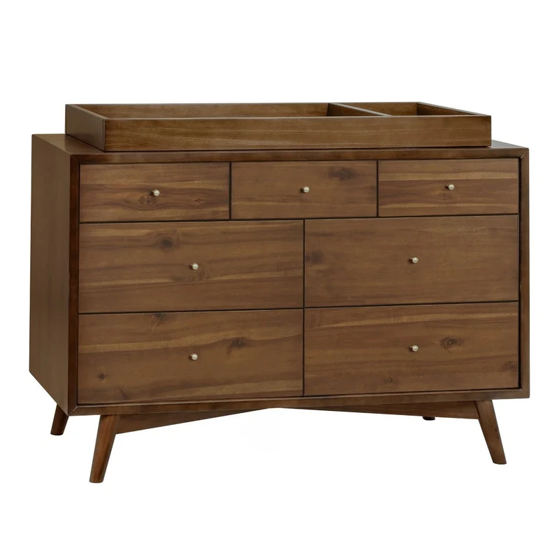 Commode 7 Tiroirs Palma - Noyer Naturel
