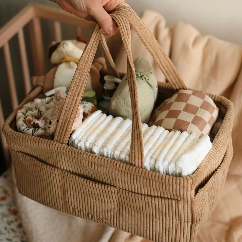 Panier Organisateur de Couches - Amande