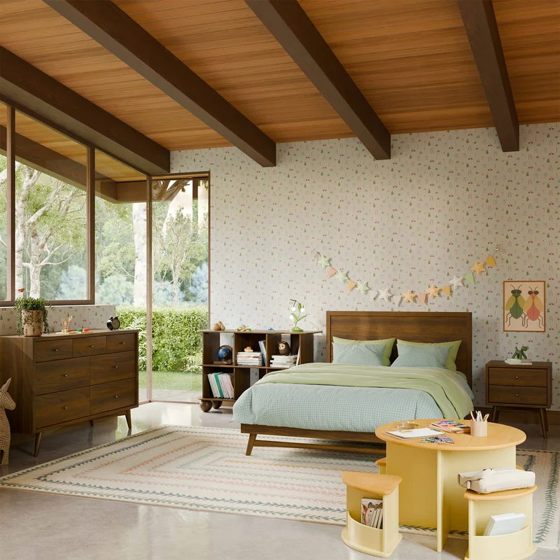 Lit Double Palma - Noyer Naturel