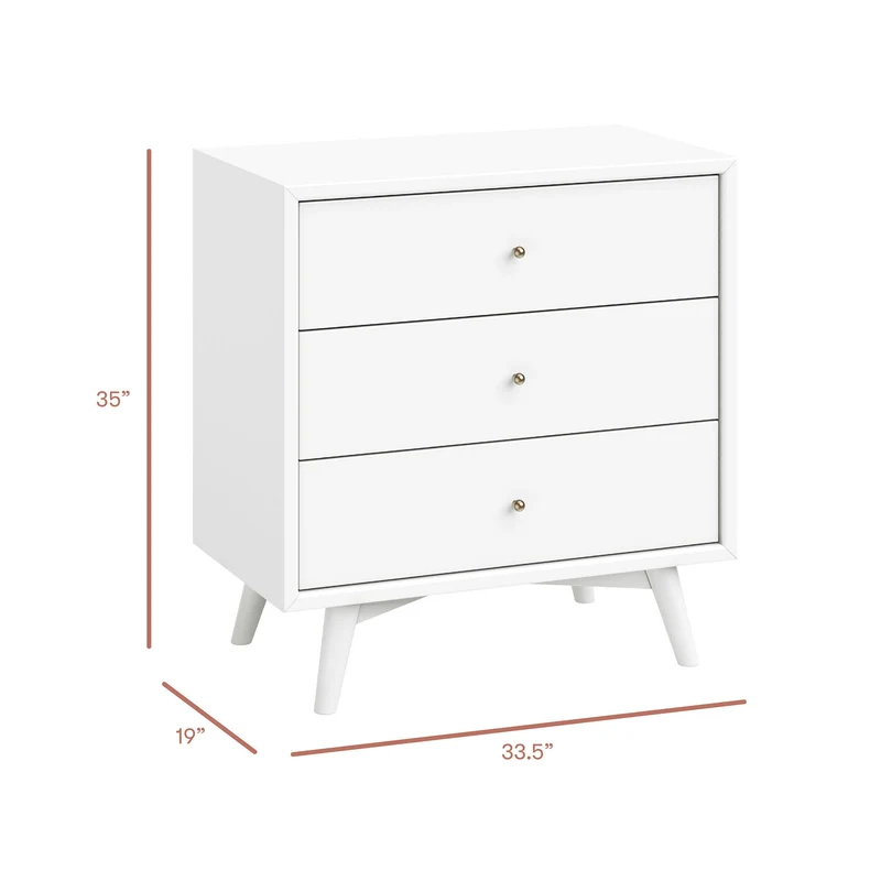 Commode 3 Tiroirs Palma - Blanc