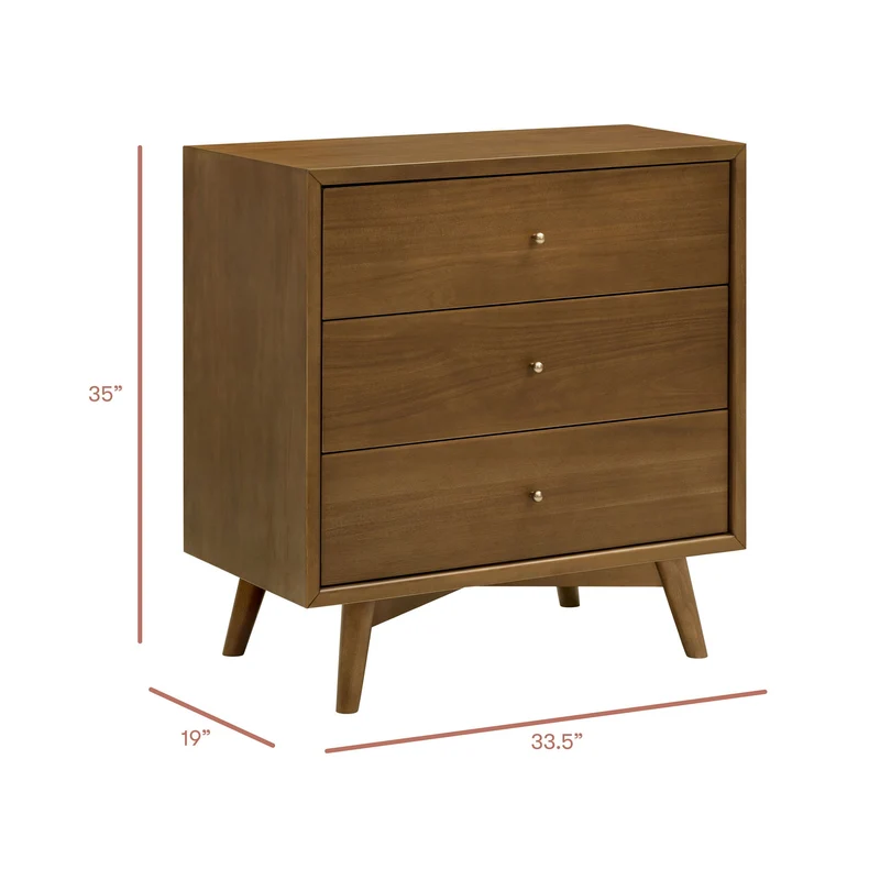 Commode 3 Tiroirs Palma - Noyer naturel