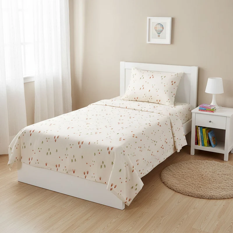 Ensemble Draps Lit Simple - Herbes