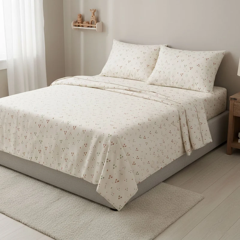 Ensemble Draps Lit Double - Herbes