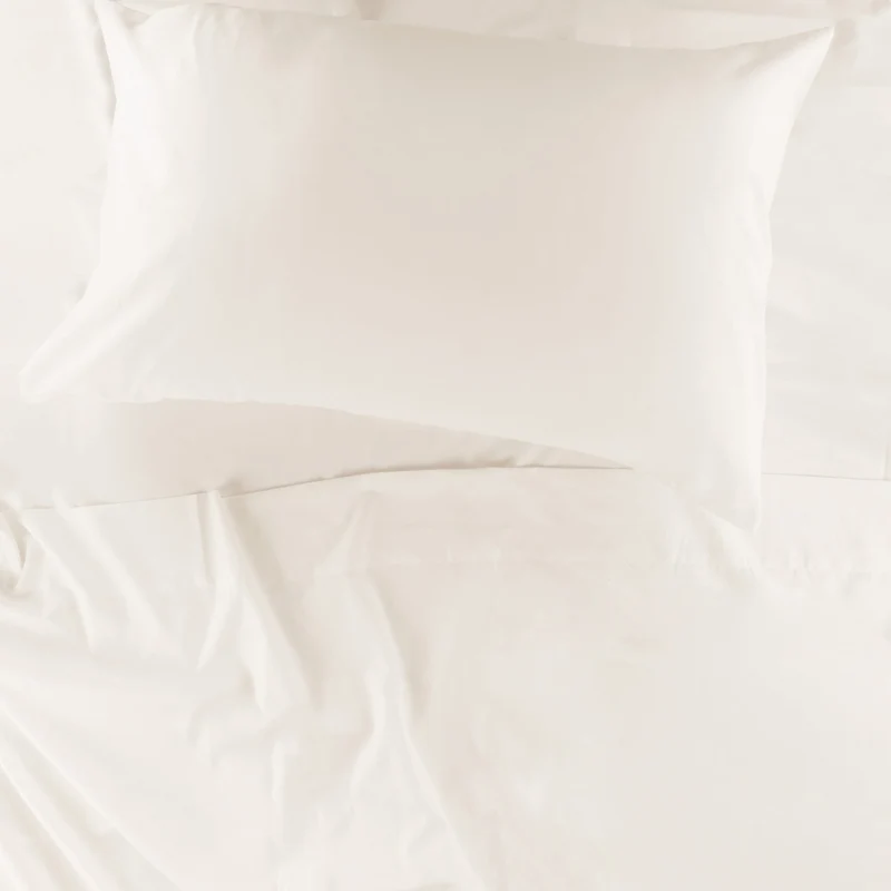 Ensemble Draps Lit Double - Ivoire