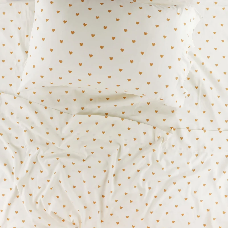 Ensemble Draps Lit Double - Coeurs