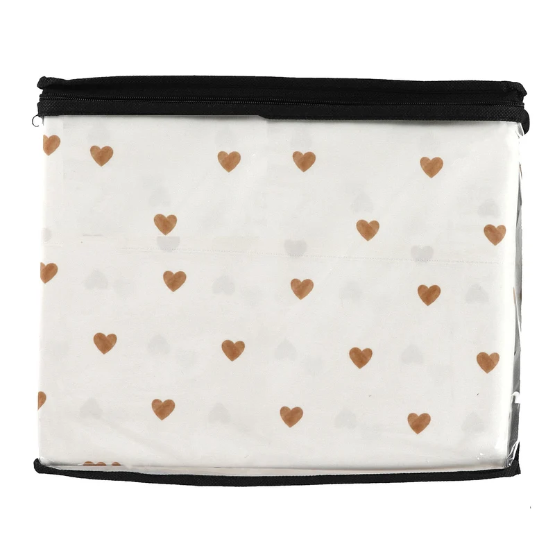 Ensemble Draps Lit Double - Coeurs