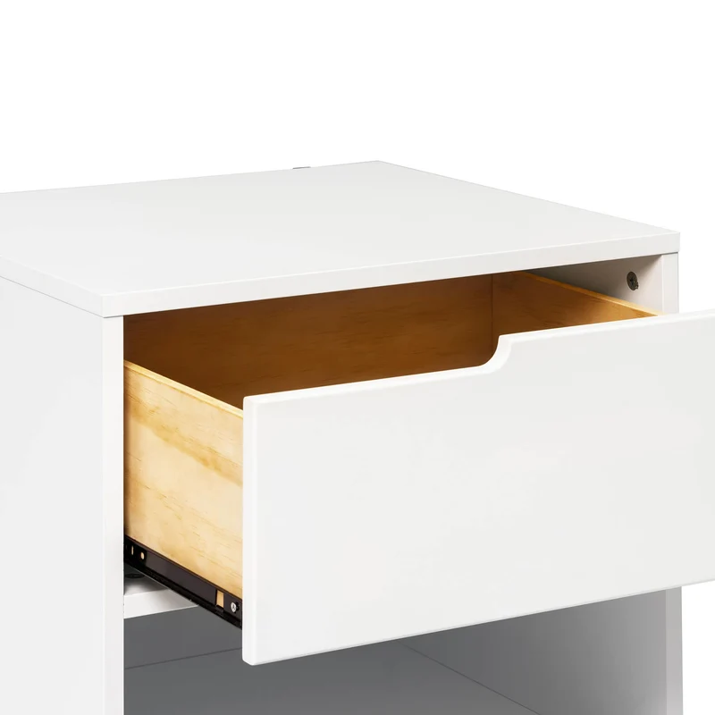 Table de Nuit Hudson avec port USB - Blanc