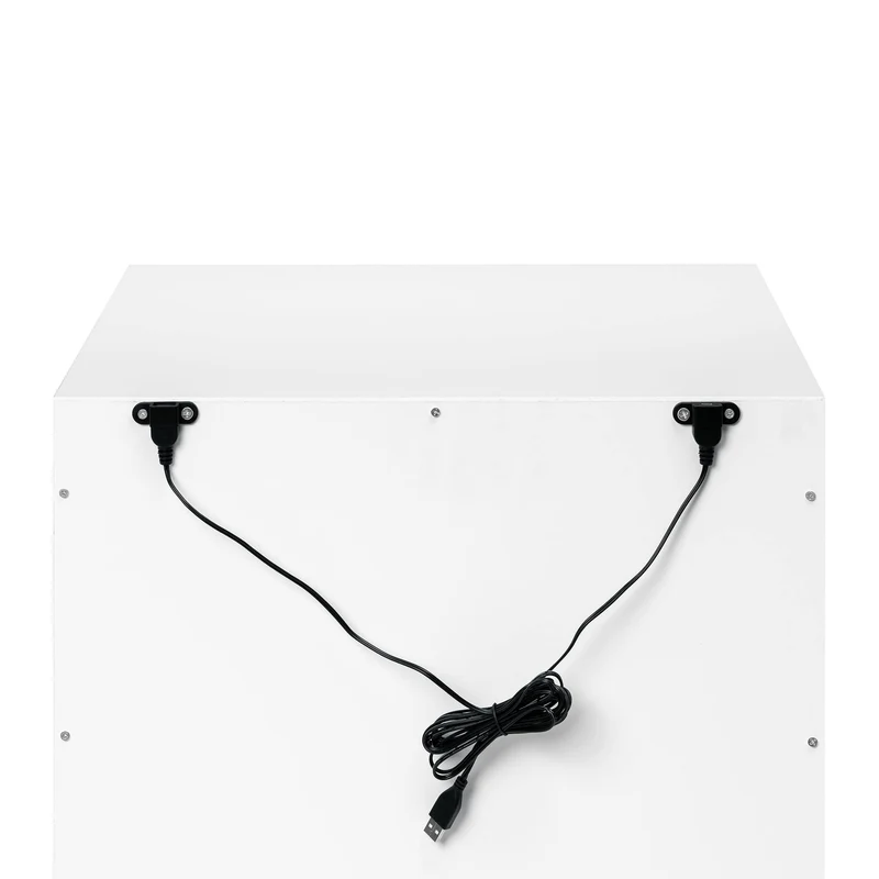 Table de Nuit Hudson avec port USB - Blanc