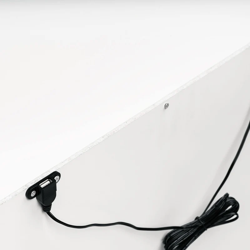 Table de Nuit Hudson avec port USB - Blanc