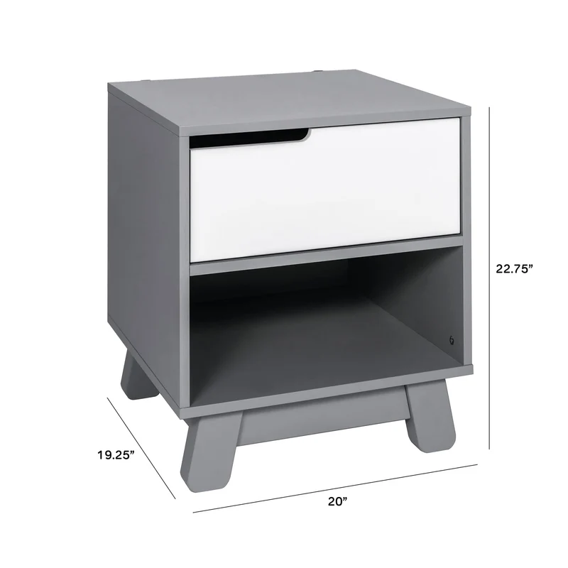 Table de Nuit Hudson avec port USB - Blanc