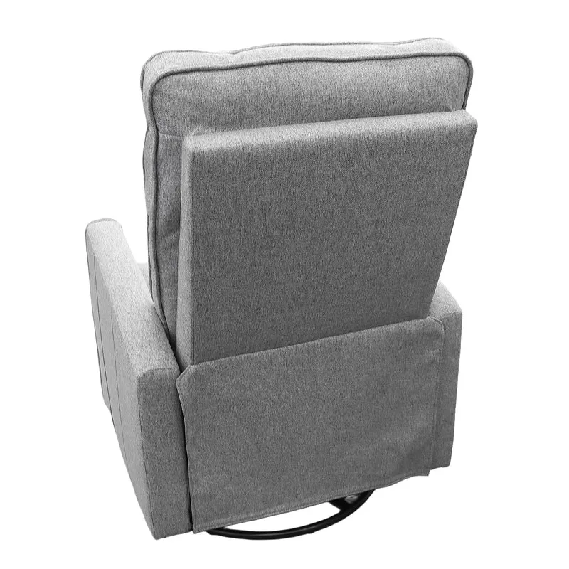 Fauteuil Berçant Pivotant et Inclinable - Tweed Gris