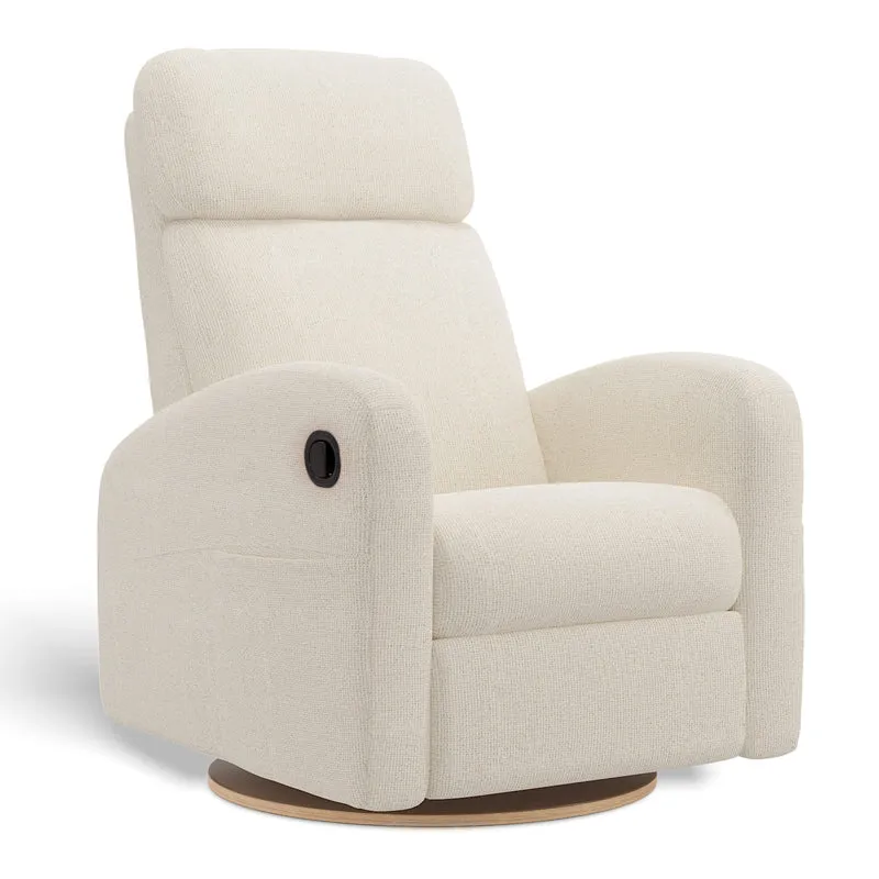 Fauteuil Berçant Inclinable Pivotant Hailey - Henequen (Tissu anti-tache)