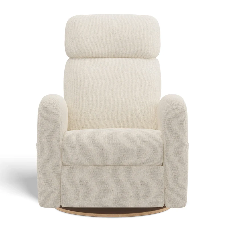 Fauteuil Berçant Inclinable Pivotant Hailey - Henequen (Tissu anti-tache)