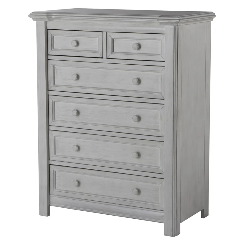 Commode 5 Tiroirs Cristallo Blanc Vintage