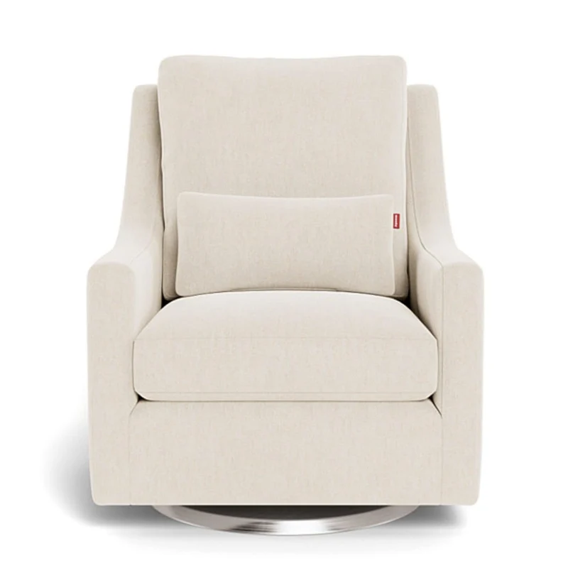 Fauteuil Berçant et Pivotant Vera - Dune / Argent