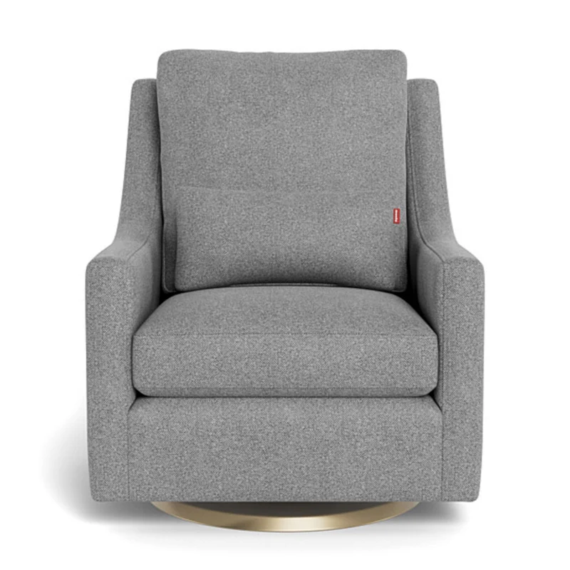 Fauteuil Berçant et Pivotant Vera - Pepper Gris / Or
