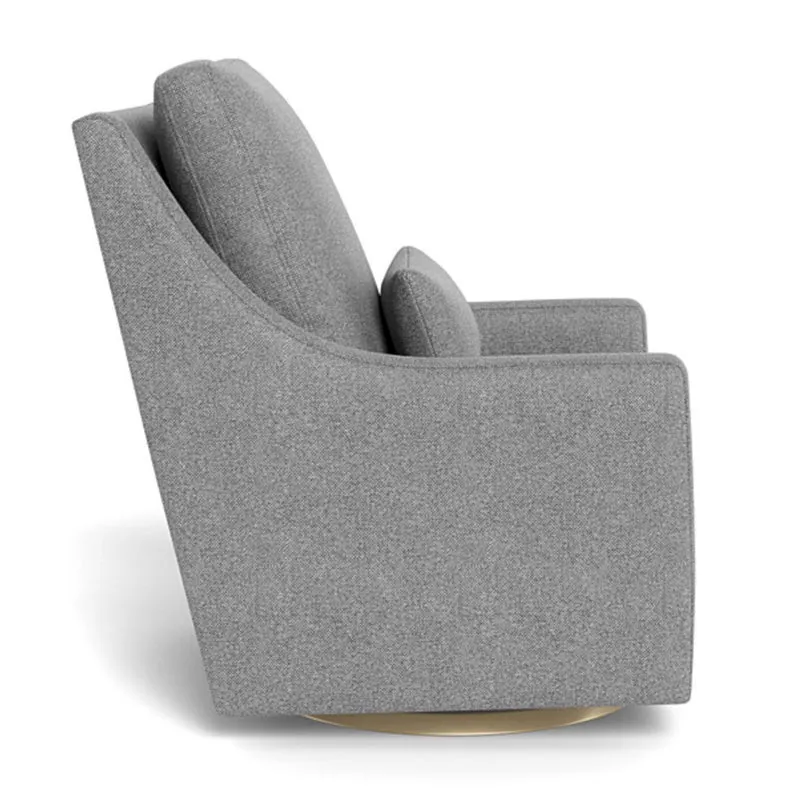 Fauteuil Berçant et Pivotant Vera - Pepper Gris / Or